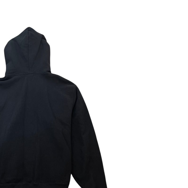 Men's Logo Print Hoodie Black Size S