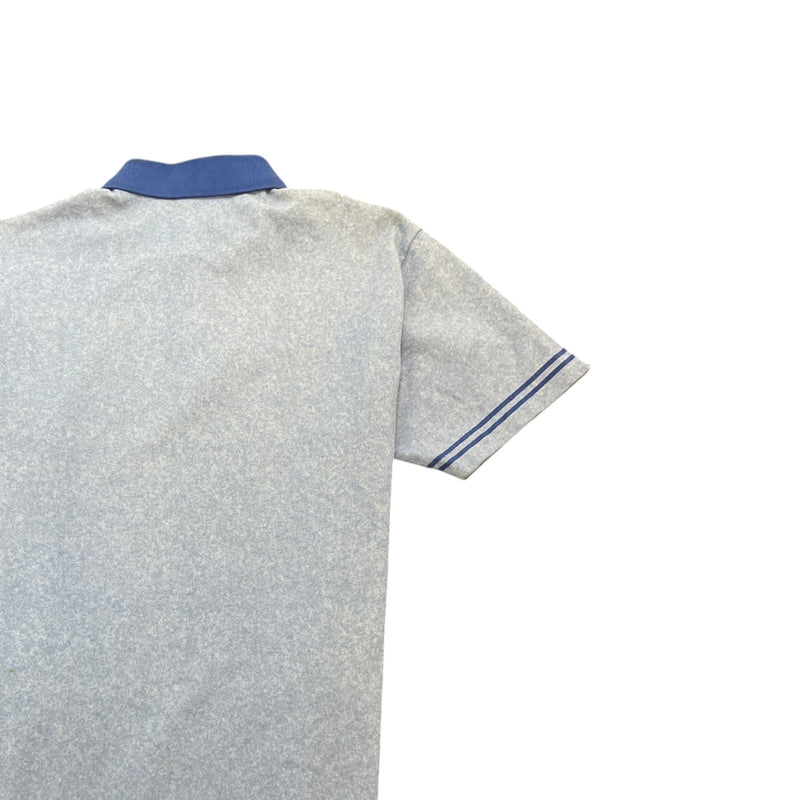 Men's Compass Logo Print Polo Shirt Blue Size S
