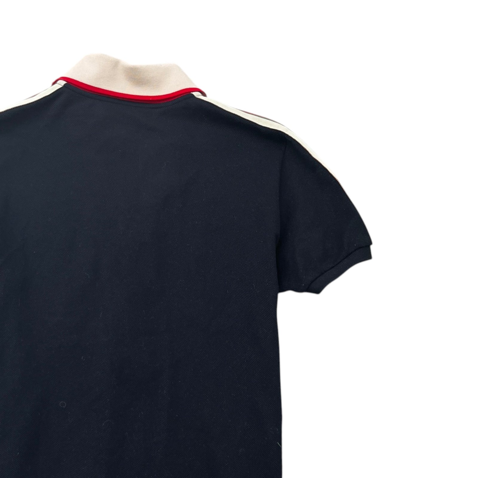 Men's Tape Logo Polo Shirt Black Size S - Photo 4