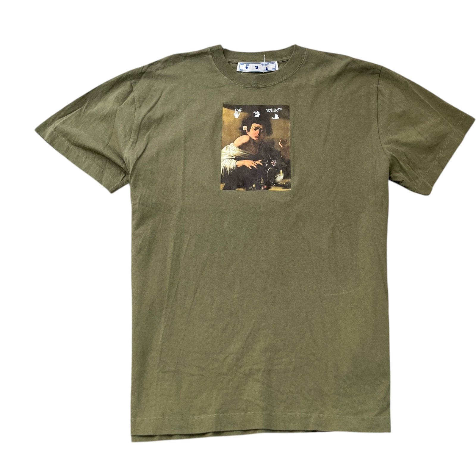 Men's Caravaggio Boy T-Shirt Khaki Size S - Photo 1