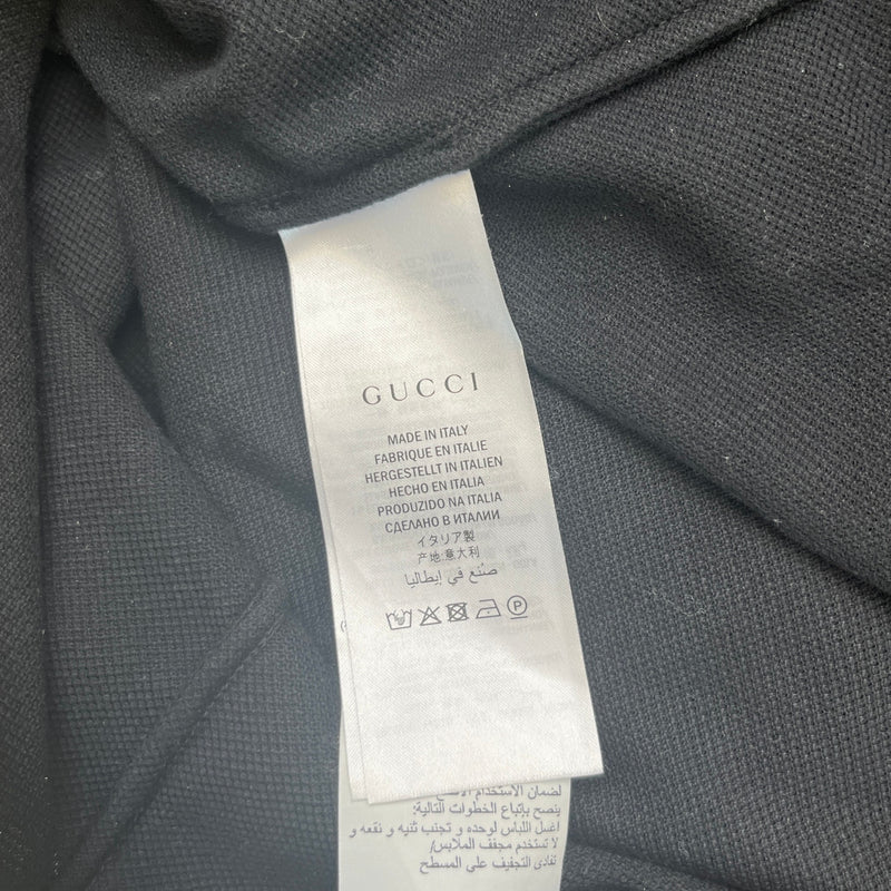 Men's Tape Logo Polo Shirt Black Size S