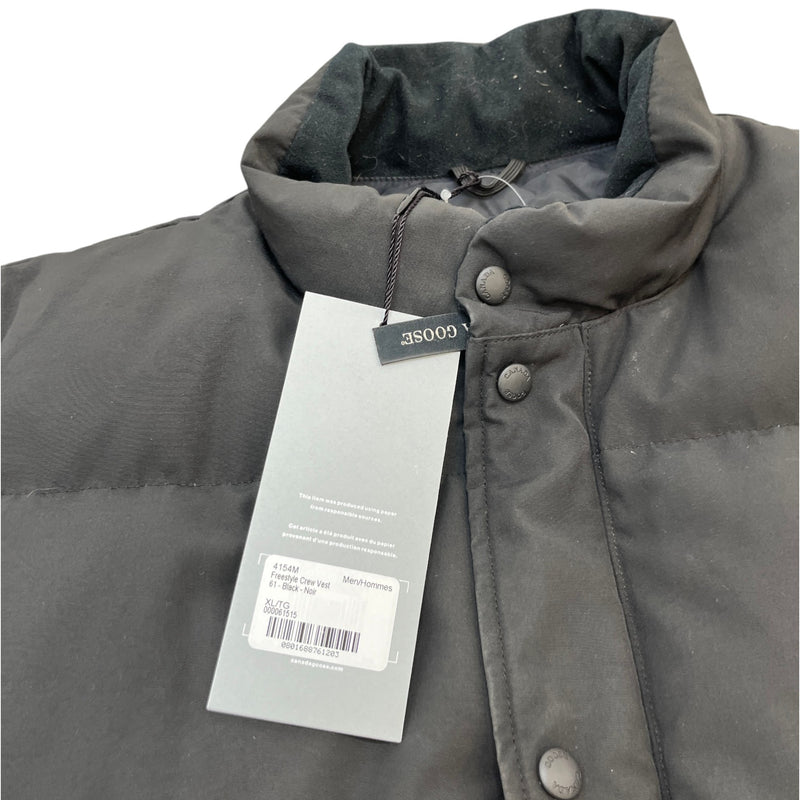 Men's Freestyle Crew Gilet Black Size XL