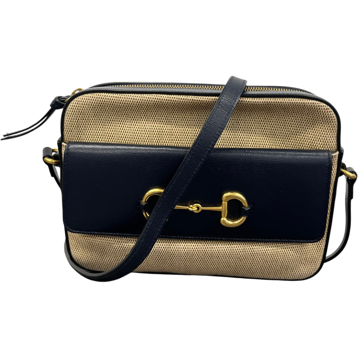Women's Horsebit 1955 Flap Pocket Camera Crossbody Bag Navy - Photo 1