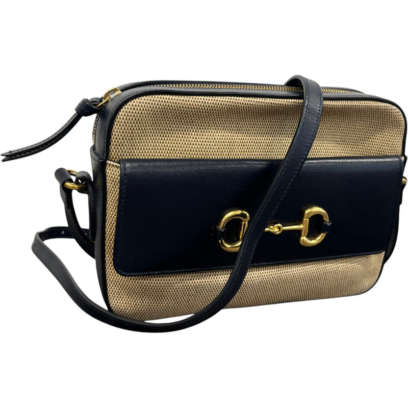 Women's Horsebit 1955 Flap Pocket Camera Crossbody Bag Navy
