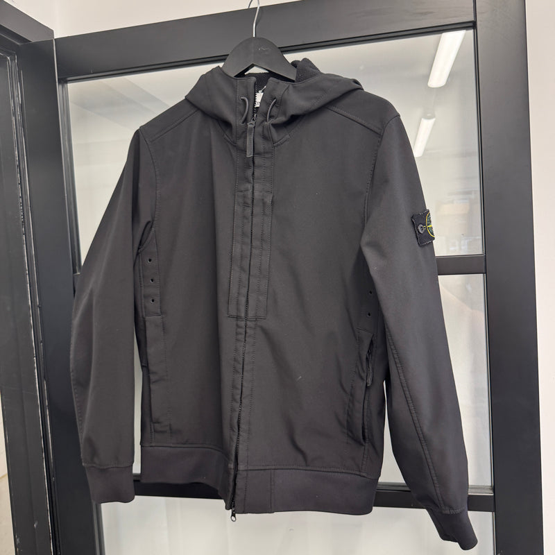Men's Applique Logo Soft Shell-R Jacket Black Size S