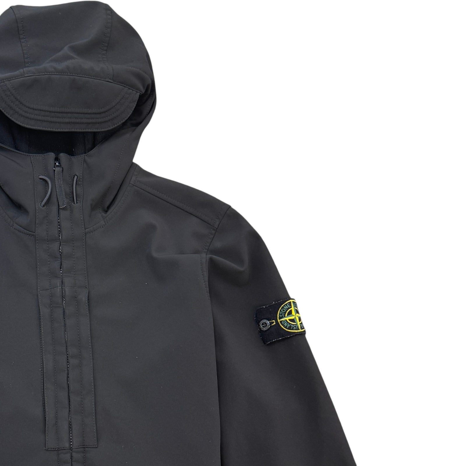 Men's Applique Logo Soft Shell-R Jacket Black Size S - Photo 3