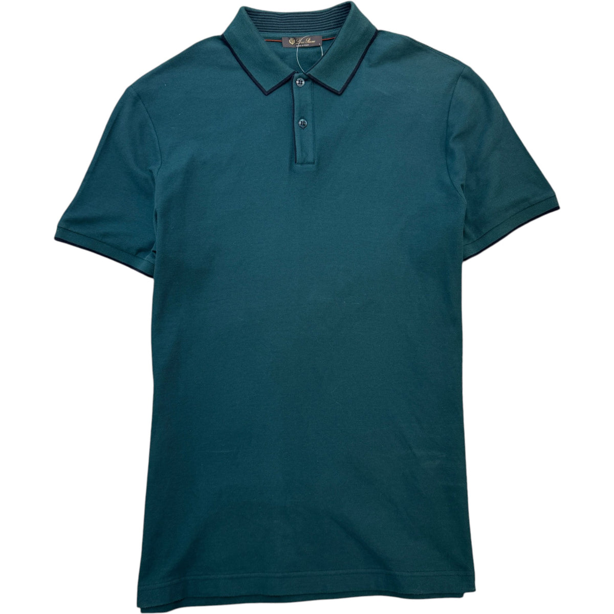 Men's Cotton Polo Shirt Green Size L - Photo 1