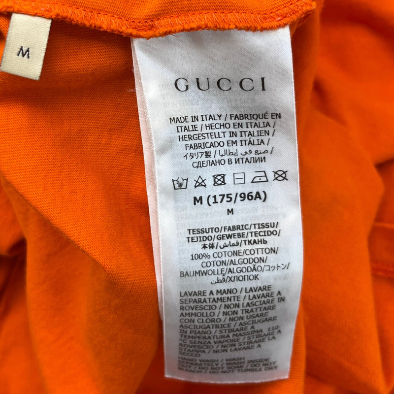 Men's Palms Print T-Shirt Orange Size M