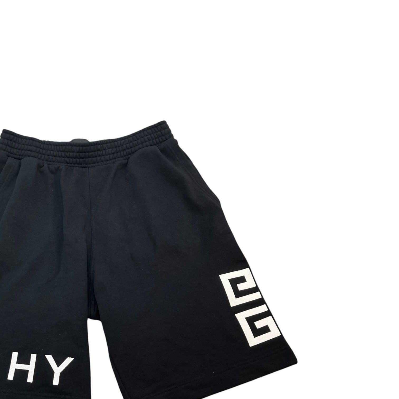Men's Logo Print Shorts Black Size L - Photo 3