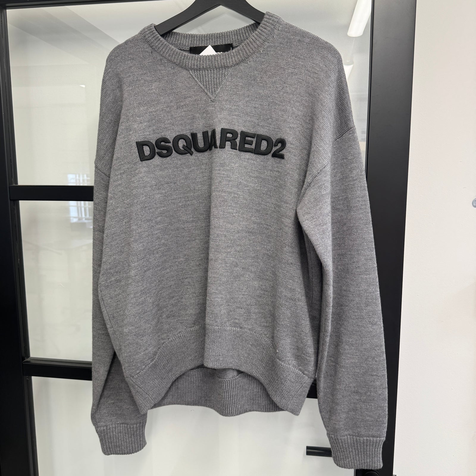 Men's Embroidered Logo Jumper Grey Size L - Photo 7