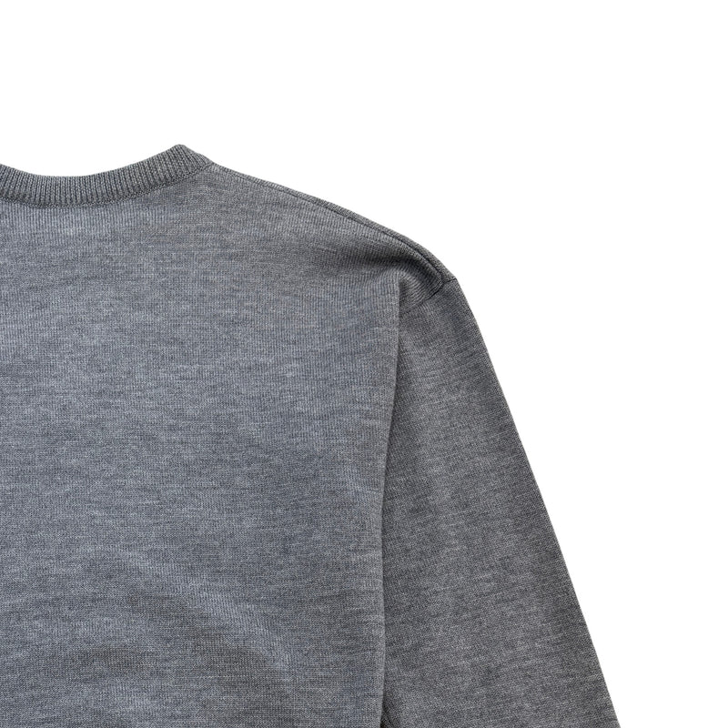 Men's Embroidered Logo Jumper Grey Size L