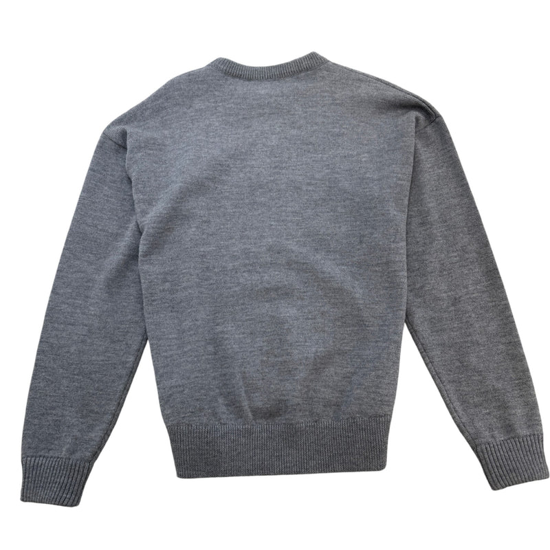 Men's Embroidered Logo Jumper Grey Size L