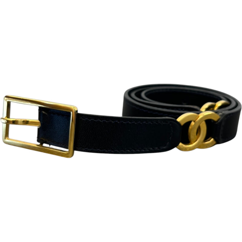 Women's Cc Logo Belt Black Size 65cm / UK 2
