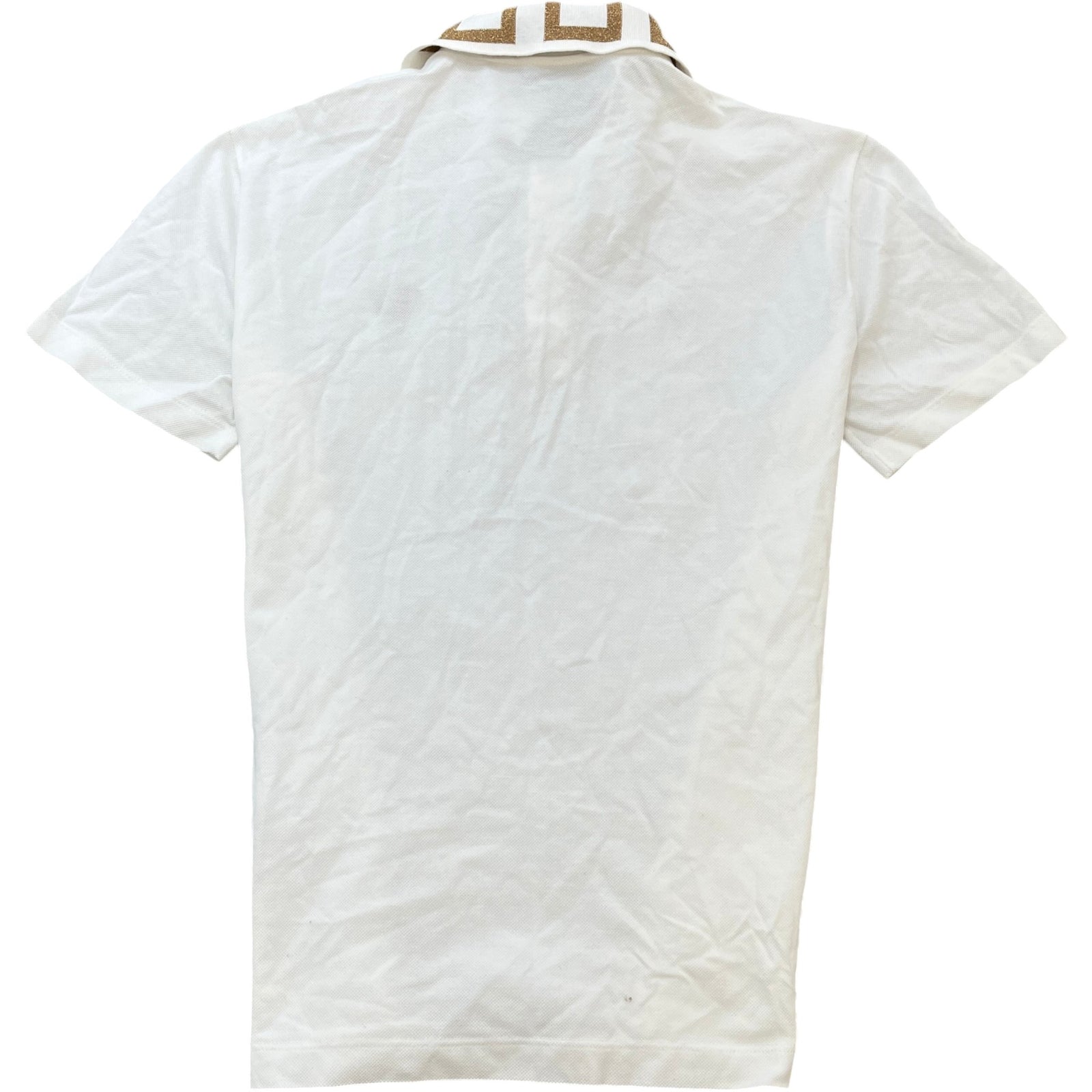Men's Embroidered Logo Polo Shirt White Size S - Photo 2