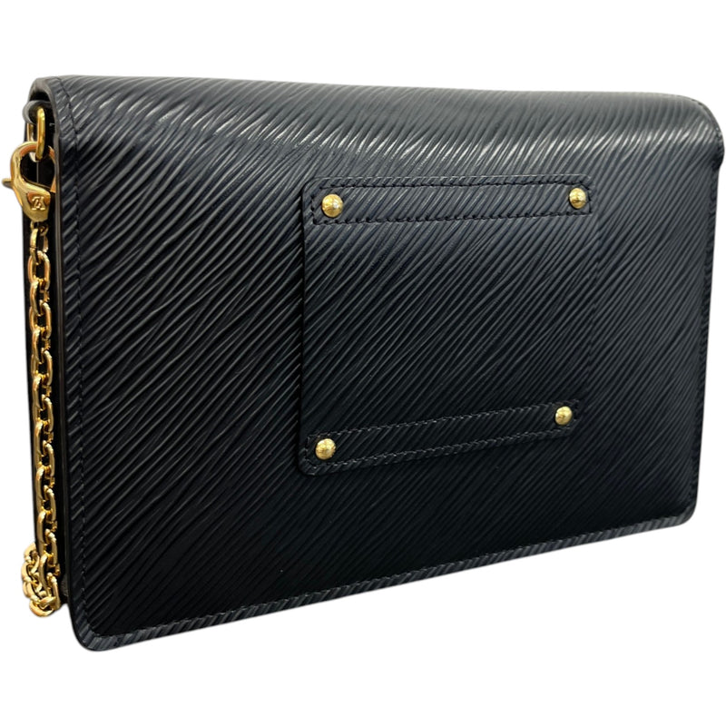 Women's Lv Twist Chain Wallet Bag Black