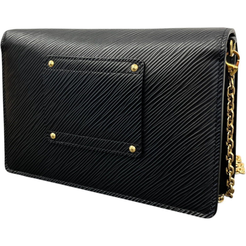 Women's Lv Twist Chain Wallet Bag Black