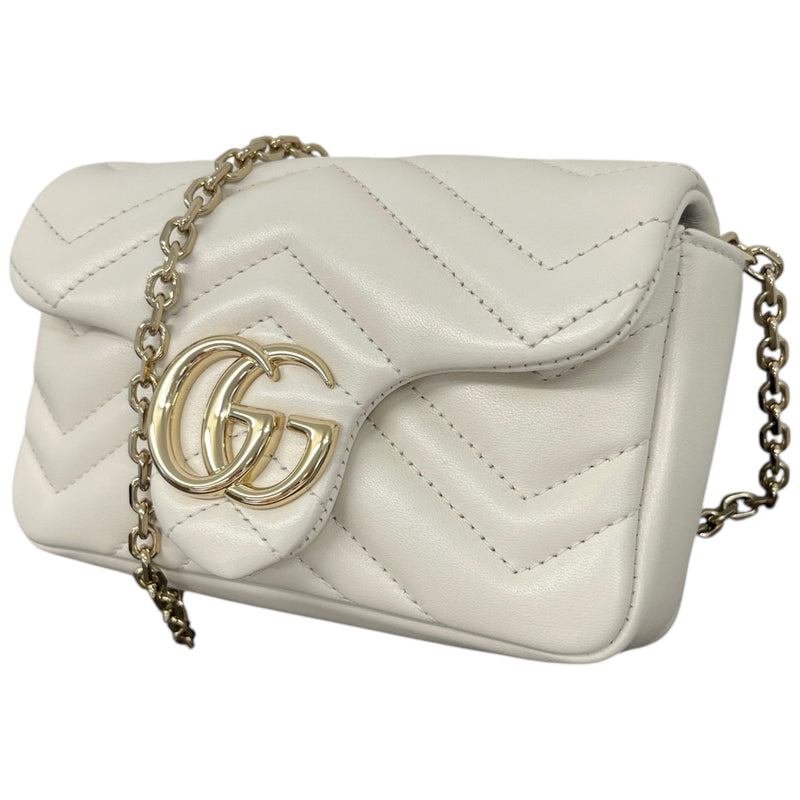 Women's GG Marmont Mini Crossbody Bag White