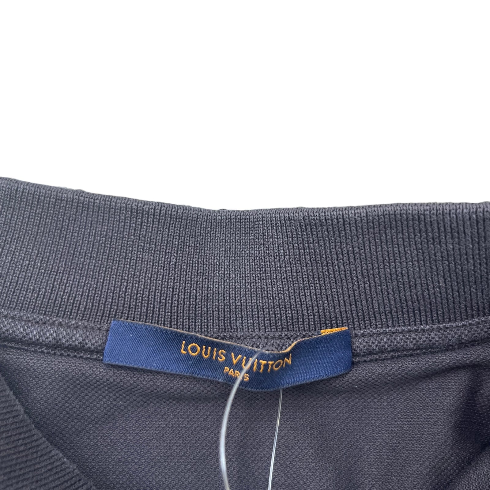 Men's Embroidered Logo Polo Shirt Black Size M - Photo 7