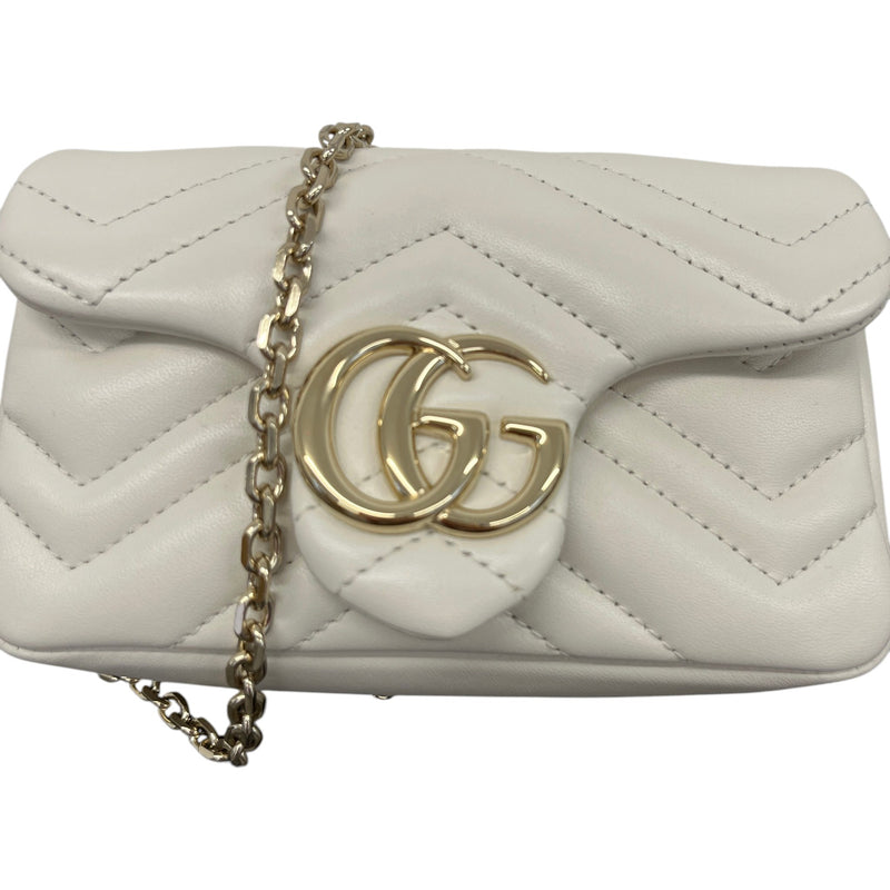 Women's GG Marmont Mini Crossbody Bag White