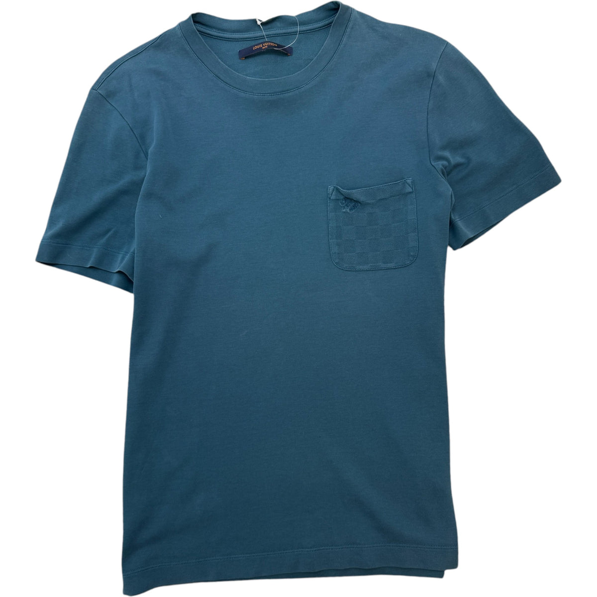 Men's Damier Pocket T-Shirt Navy Size S - Photo 1