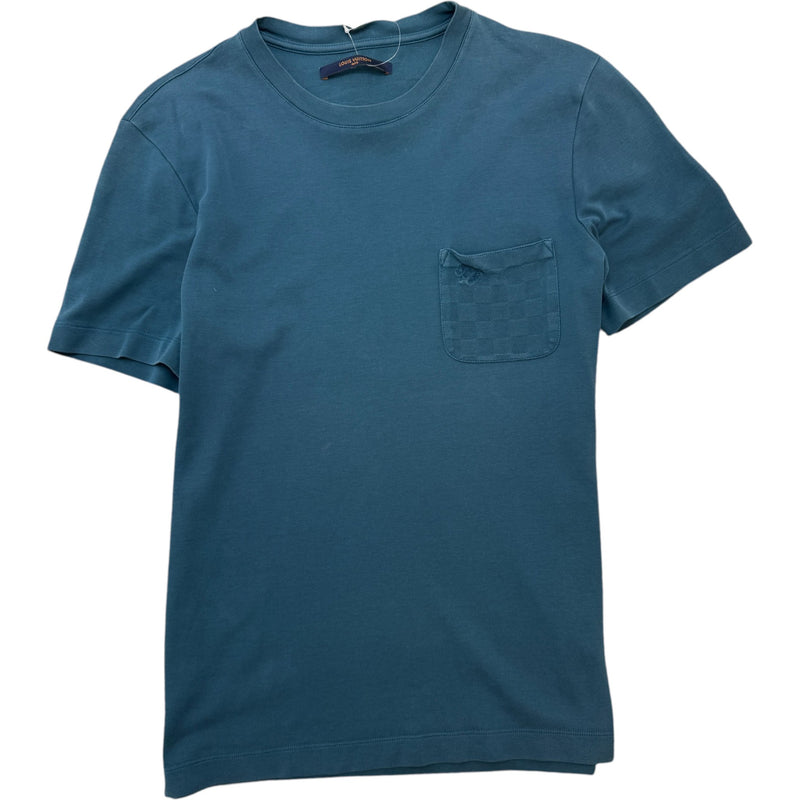 Men's Damier Pocket T-Shirt Navy Size S