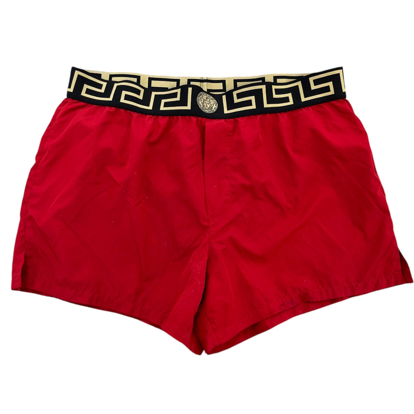 Men's Greca Border Swim Shorts Red Size XL - Photo 1