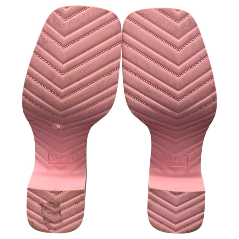 Women's Rubber Logo Heels Pink Size UK 4 / EU 37