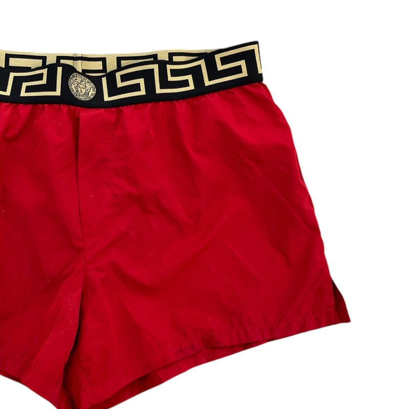 Men's Greca Border Swim Shorts Red Size XL