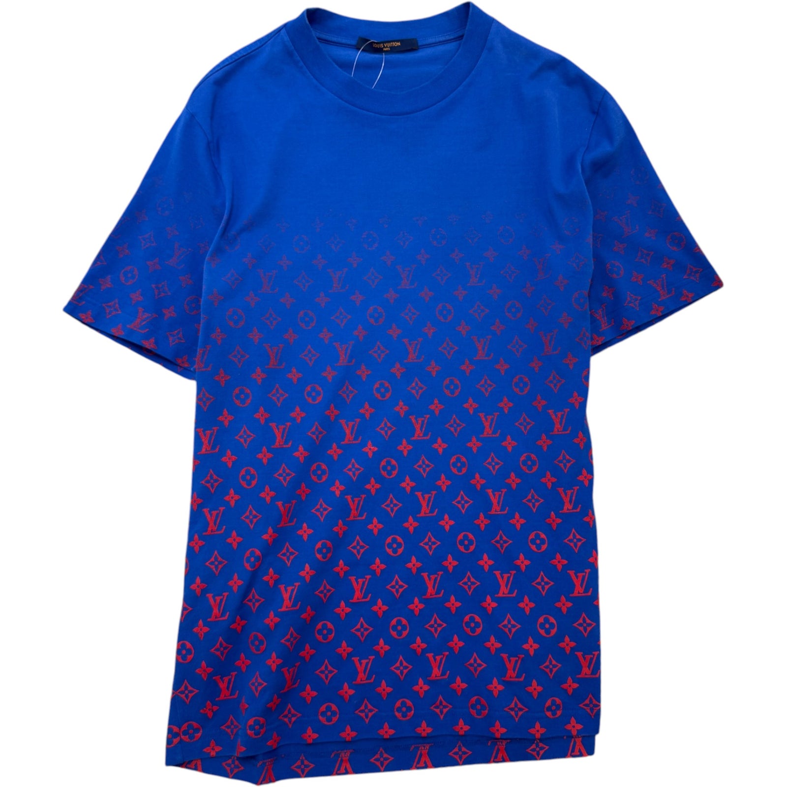 Men's Monogram Gradient T-Shirt Blue Size XL - Photo 1
