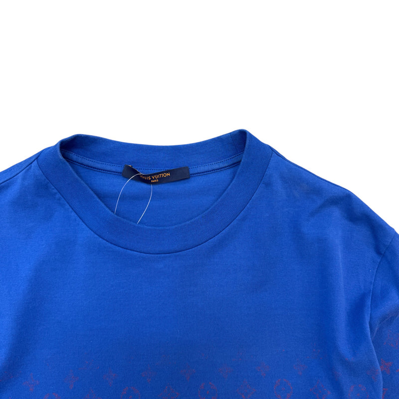 Men's Monogram Gradient T-Shirt Blue Size XL