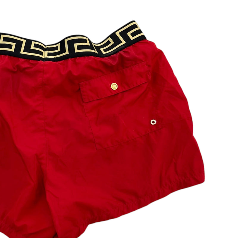 Men's Greca Border Swim Shorts Red Size XL