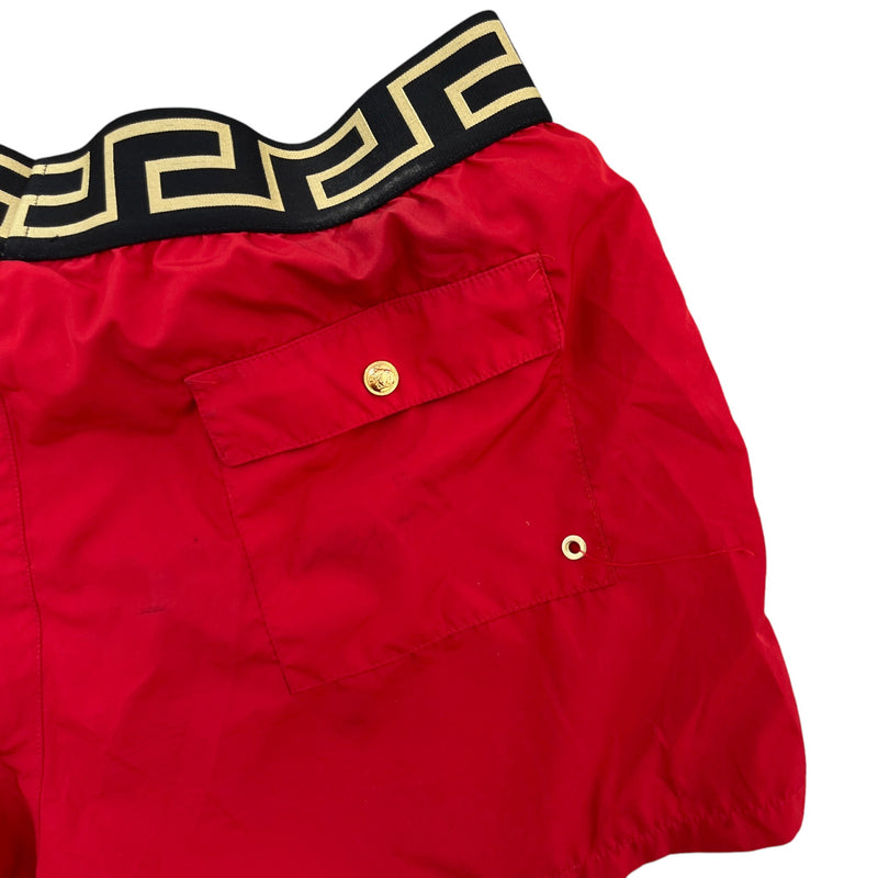 Men's Greca Border Swim Shorts Red Size XL