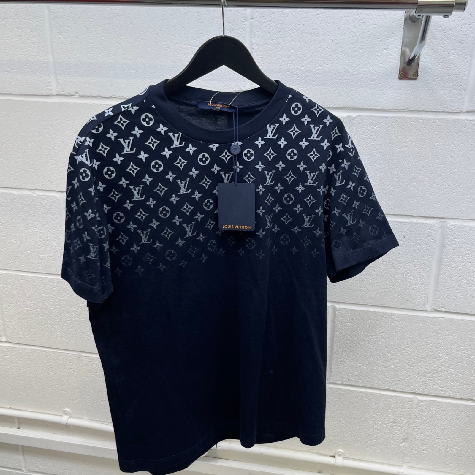 Men's Monogram Gradient T-Shirt Navy Size L - Photo 10