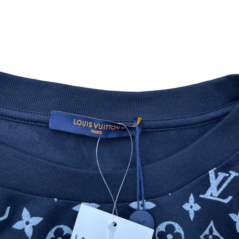 Men's Monogram Gradient T-Shirt Navy Size L