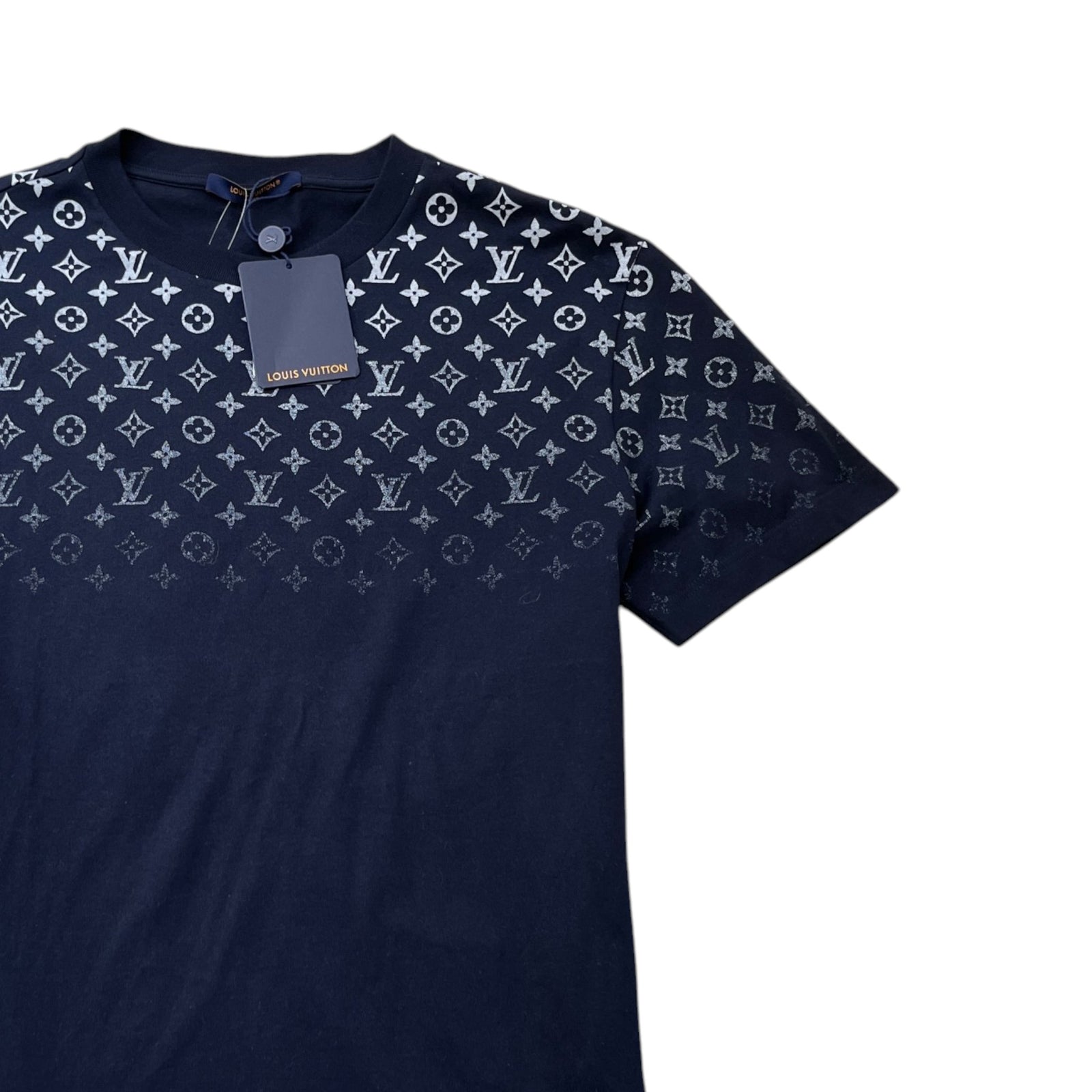 Men's Monogram Gradient T-Shirt Navy Size L - Photo 3