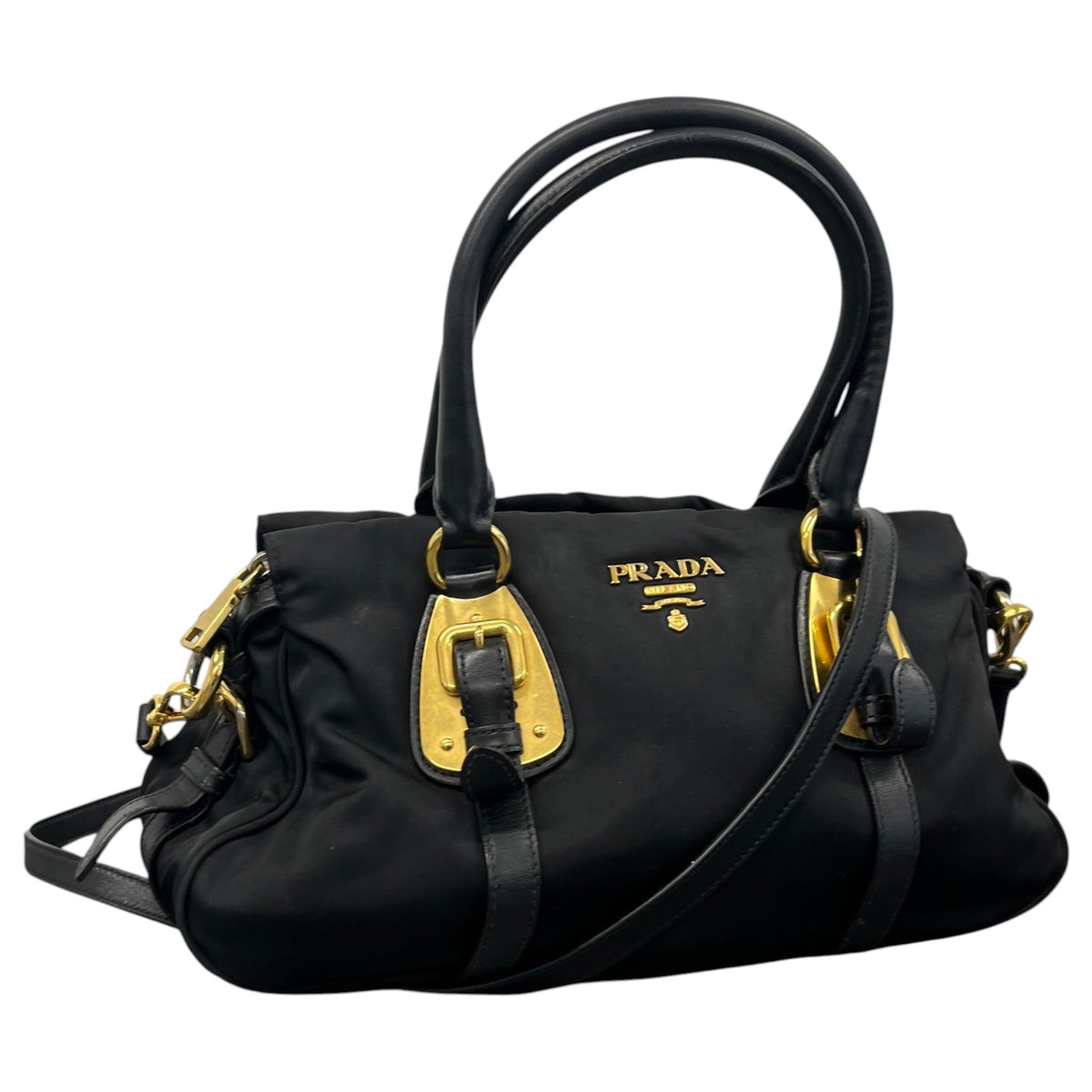 Women's Tessuto Nylon Handbag Black - Photo 4