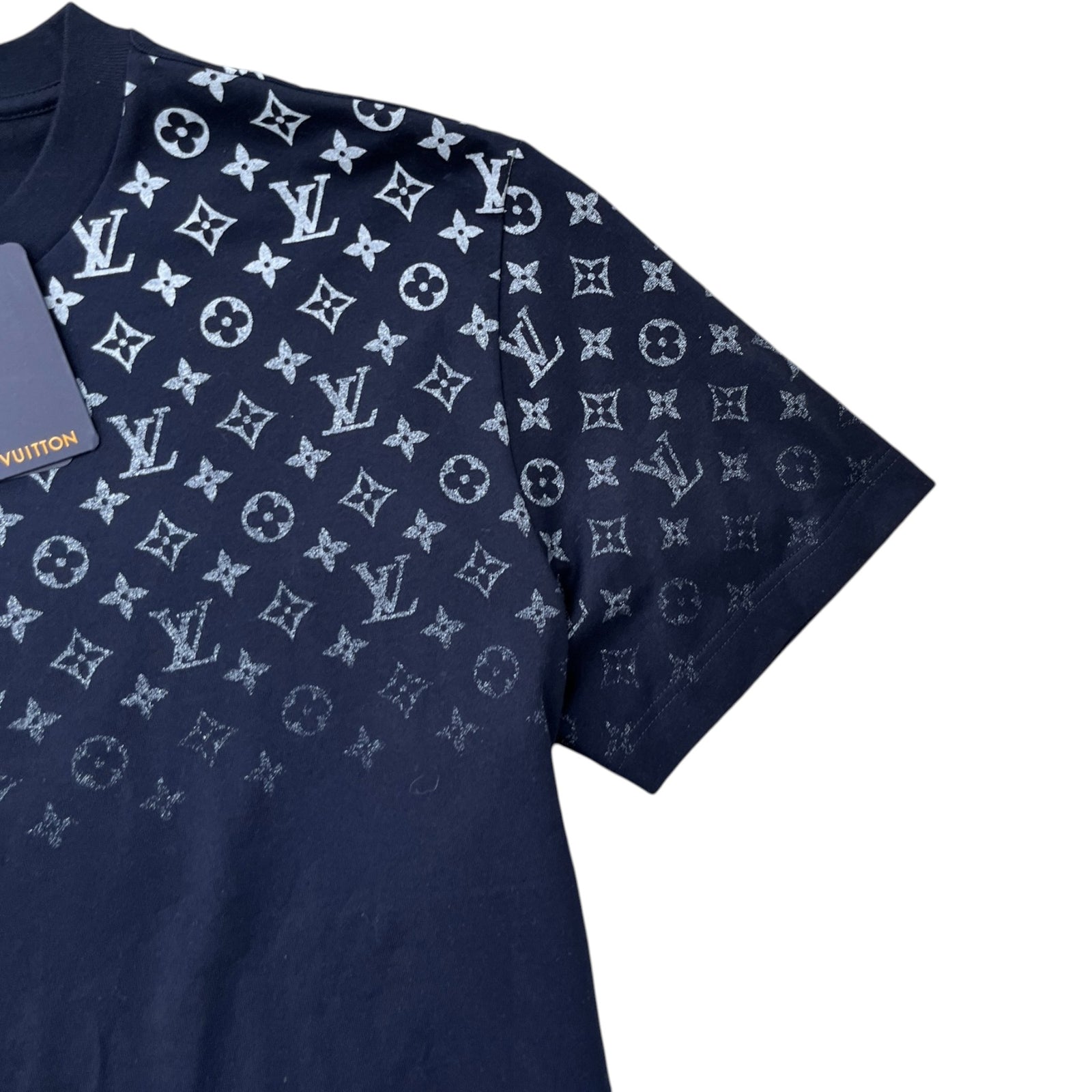 Men's Monogram Gradient T-Shirt Navy Size L - Photo 5