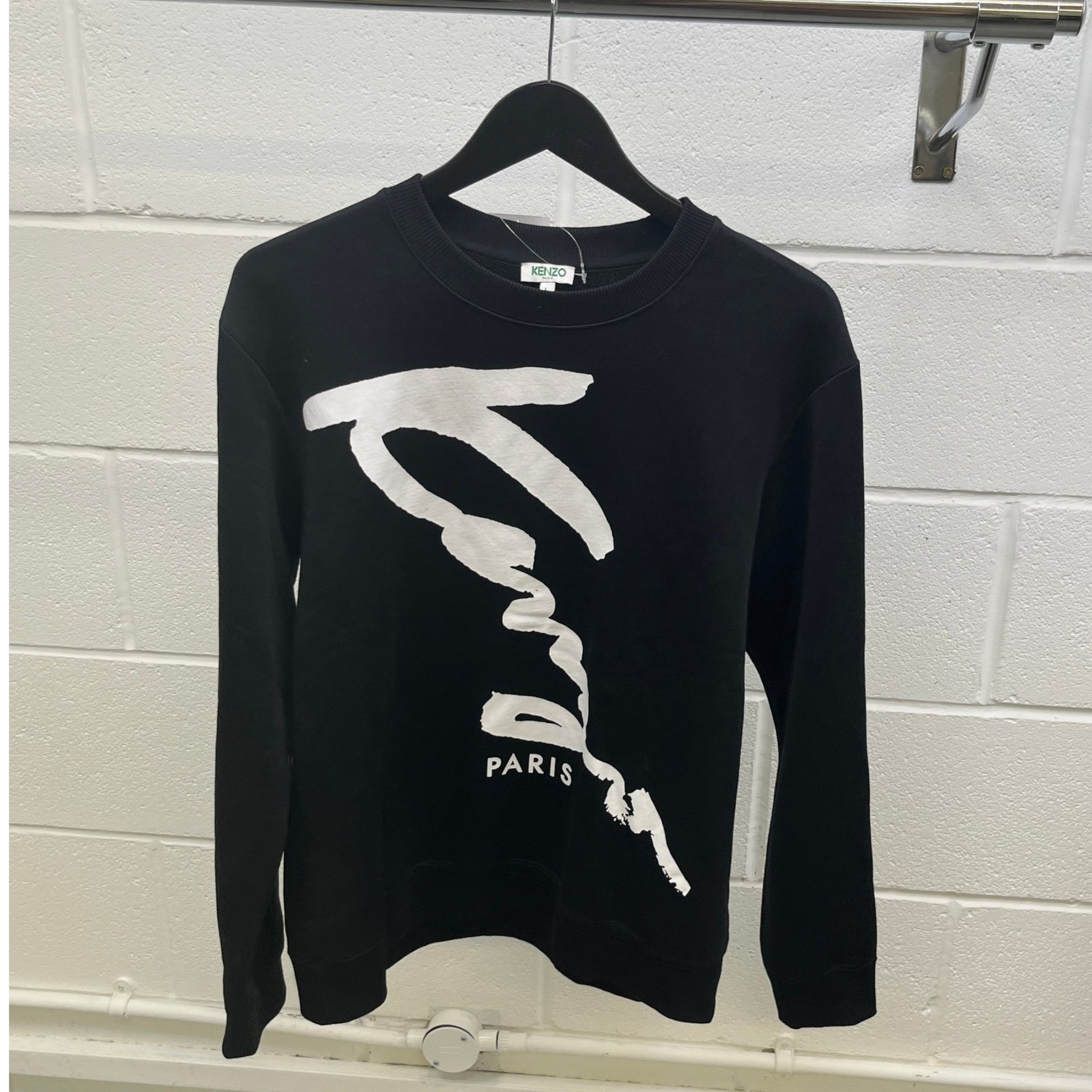 Men's Logo Print Jumper Black Size L - Photo 7