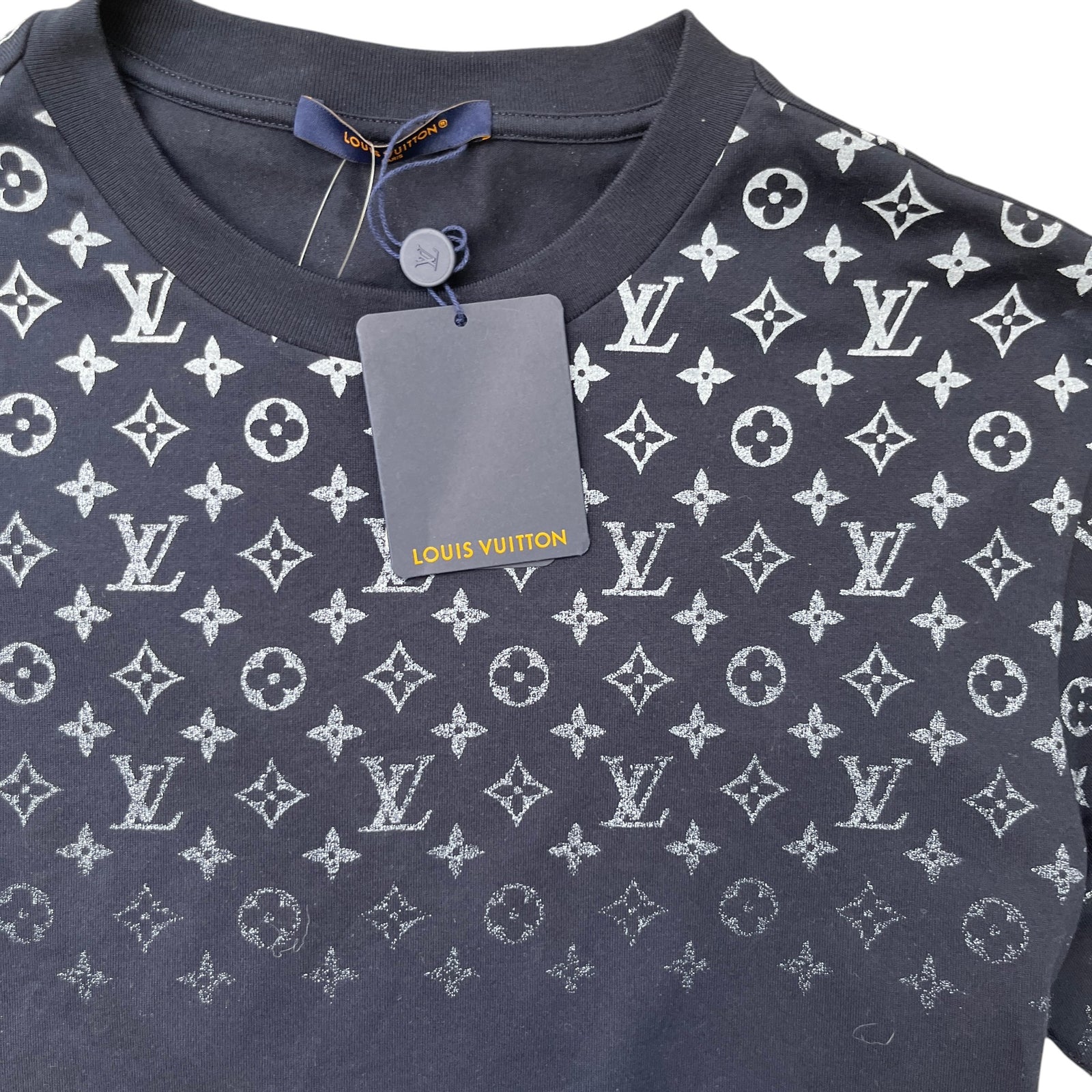 Men's Monogram Gradient T-Shirt Navy Size L - Photo 6