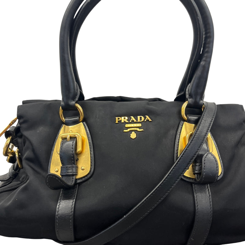 Women's Tessuto Nylon Handbag Black