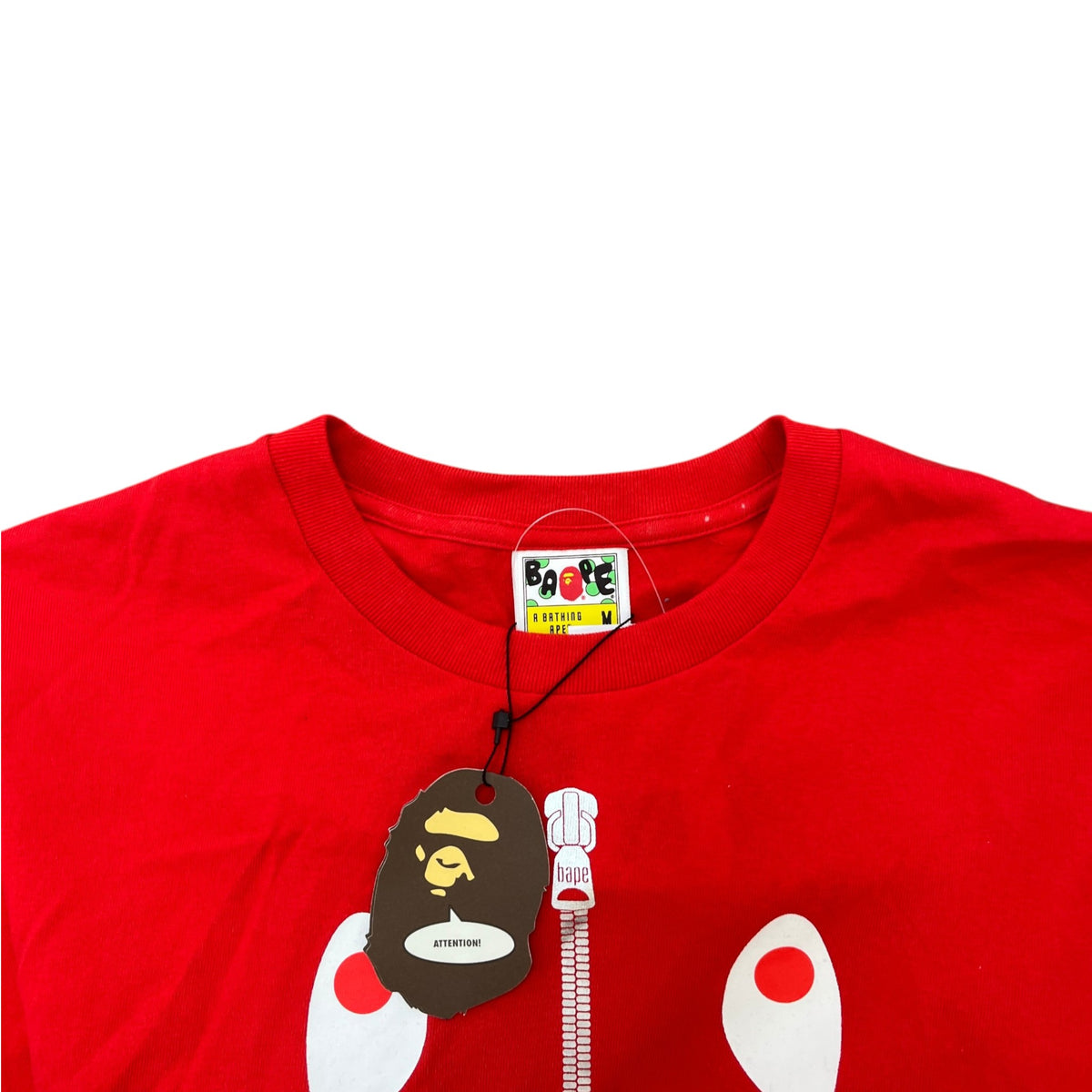 Men's Shark Graphic Long Sleeve T-Shirt Red Size M - Photo 5