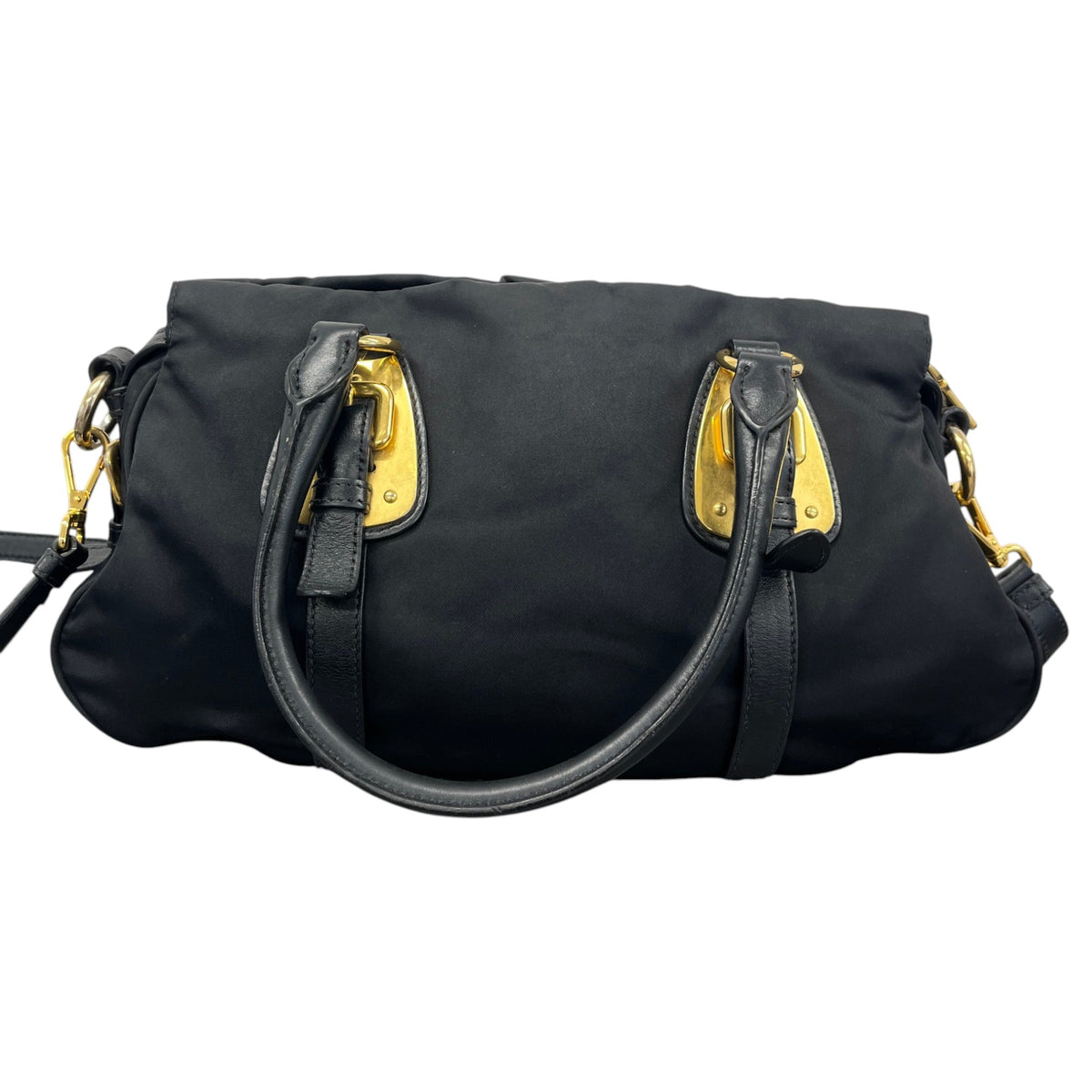 Women's Tessuto Nylon Handbag Black - Photo 3