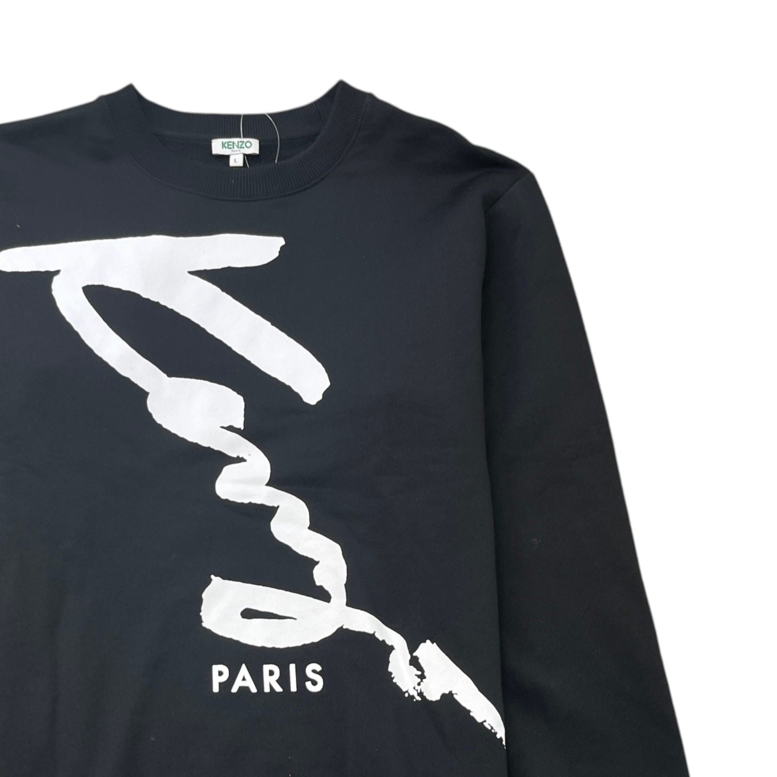 Men's Logo Print Jumper Black Size L - Photo 3