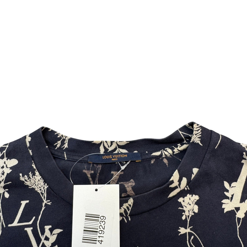 Men's LV Logo Leaf T-Shirt Navy Size L