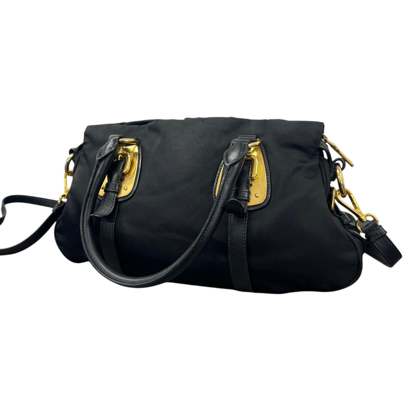 Women's Tessuto Nylon Handbag Black