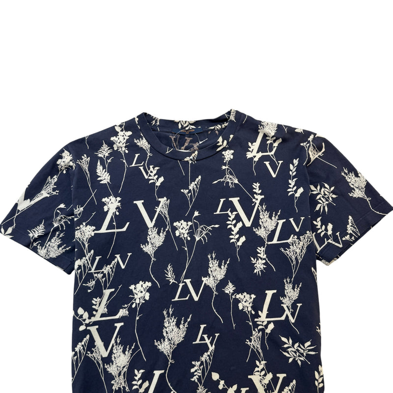 Men's LV Logo Leaf T-Shirt Navy Size L