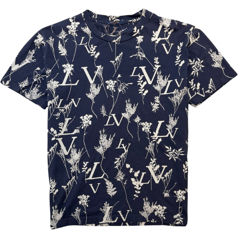 Men's LV Logo Leaf T-Shirt Navy Size L