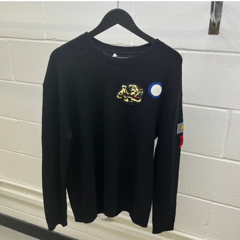 Men's Patch Logo Jumper Black Size L