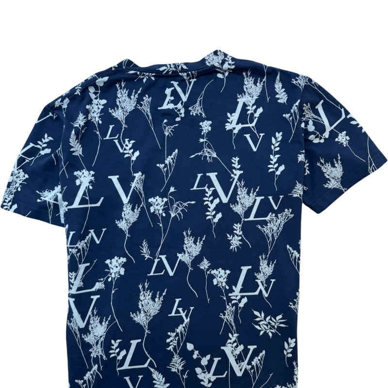 Men's LV Logo Leaf T-Shirt Navy Size L