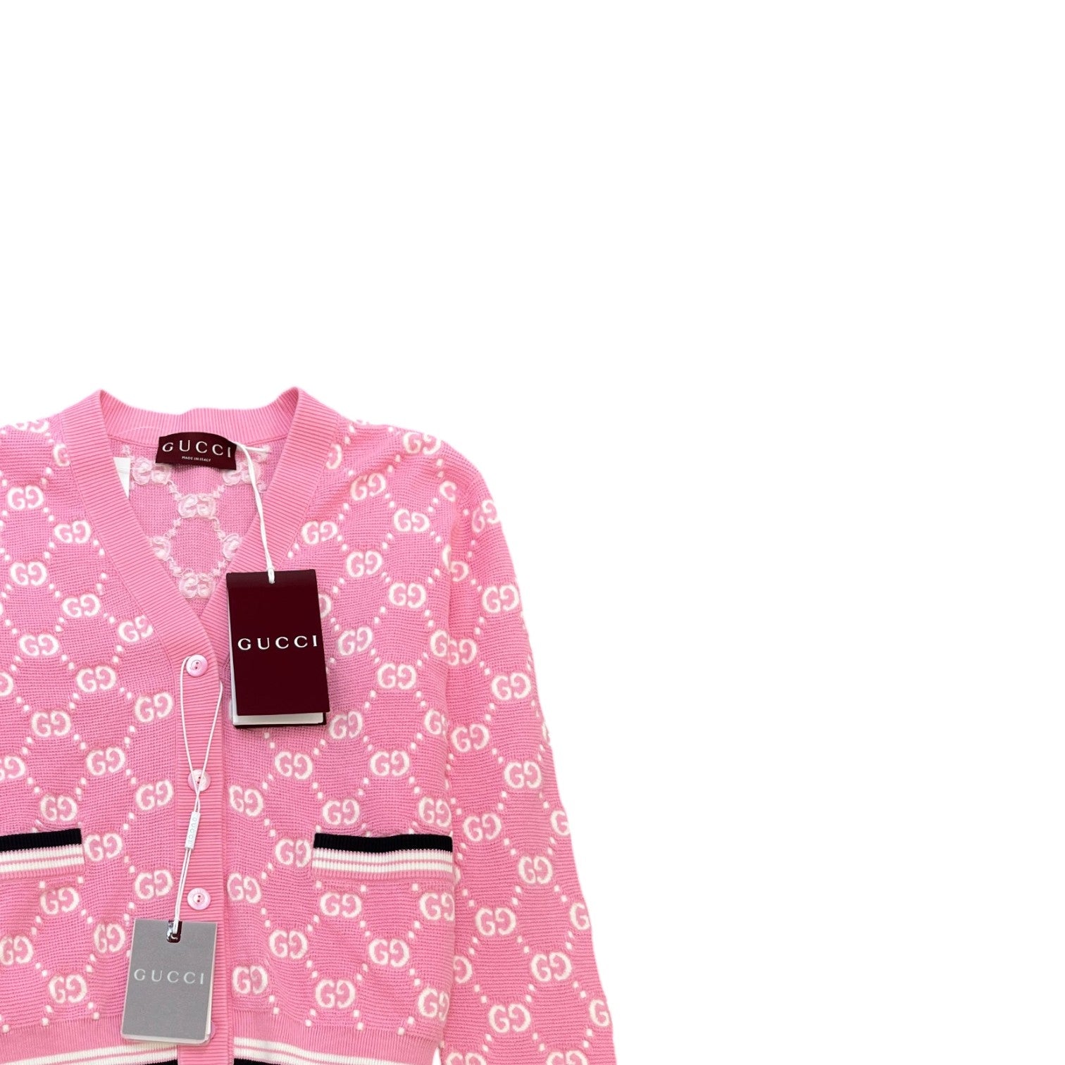 Women's Papiro Webbing Trimmed Cardigan Pink Size XS - Photo 3